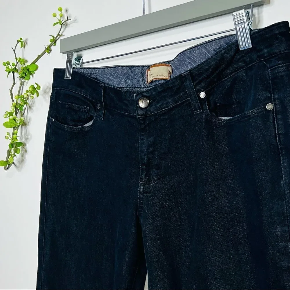 Paige Skyline Ankle Peg Jeans Black Wash